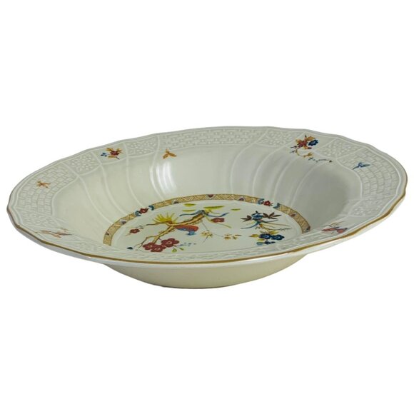 Mikasa Shangri La Serving Bowl 10" Bird Floral Butterfly Design VTG Decorative - Picture 6 of 12